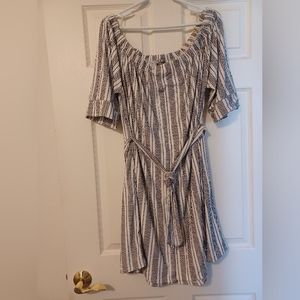 J For Justify Womens Size 2X Black & White Shift Dress